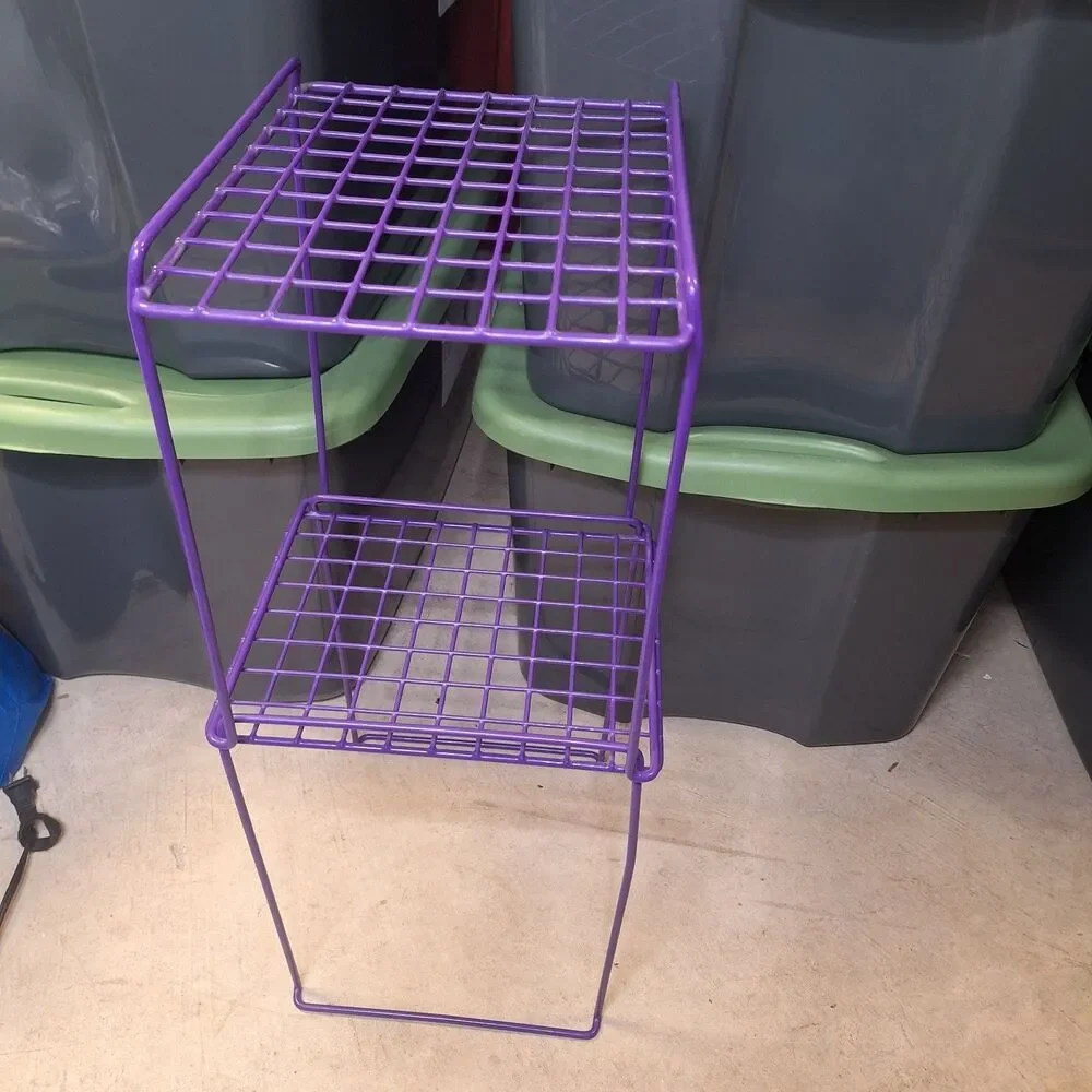 LockerMate Stac-A-Shelf Set 2 Purple Locker Organizer Shelves Stackable School